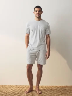 Bleu marine/gris - Lot de 2 pyjamas courts en jersey