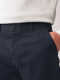 Bleu marine/Gris Charcoal - Ajustement droit - Pantalon chino extensible 2 Pack