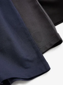 Bleu marine/gris/noir - Lot de 3 shorts Loopback doux au toucher