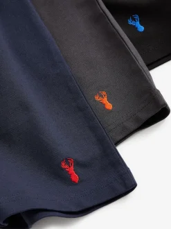 Bleu marine/gris/noir - Lot de 3 shorts Loopback doux au toucher