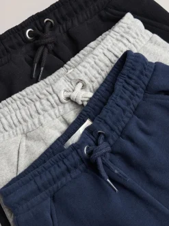 Bleu marine/gris/noir - Lot de 3 joggings en jersey doux coupe classique (3-16ans)