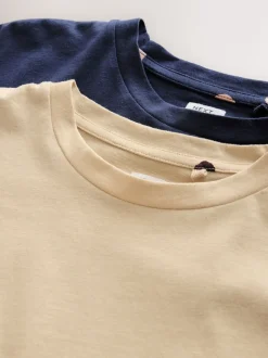 Bleu marine/jaune à pois - Ensemble de 2 pyjamas shorts