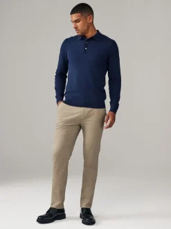 Bleu marine/pierre - Slim Fit (Slim Fit) - Pantalon chino extensible 2 Pack