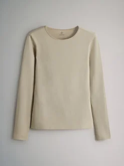 Bleu marine/Rayure bleu clair/Rouge/Beige Sable Marron/Blanc - The Set 5 Lot Manches longues Col rond T-shirt