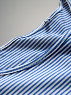 Bleu marine/Rayure bleu clair/Rouge/Beige Sable Marron/Blanc - The Set 5 Lot Manches longues Col rond T-shirt