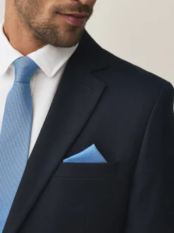 Bleu marine/rouge bordeaux - Lot de 2 cravates texturées