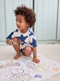 Bleu marine/étoiles blanches - Pyjama court 3 Pack (9mois-12ans)