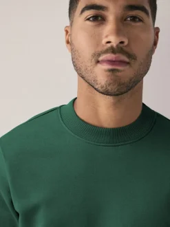 Bleu Marine/Vert - Lot de 2 Sweat-shirts Col rond en jersey riche en coton