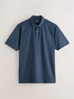 Bleu marine/vert/bordeaux/géos - Polo en jersey Manches courtes 3 Pack