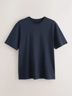 Bleu marine/vert/rouge bordeaux/jaune/ardoise/bleu - Ajustement régulier - Lot de t-shirts essentiels en coton 6