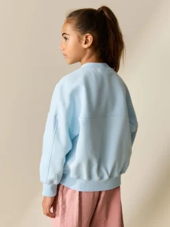 Bleu motif gâteau orné de perles - Sweat-shirt (3-16yrs)