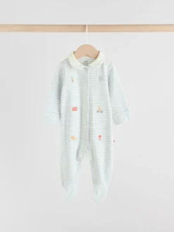 Bleu motif Londres - Combinaisons de nuit pour bébé 3 Pack (0-2ans)