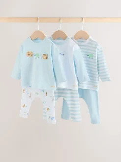 Bleu motif safari - Ensemble 6 Pieces Haut & Leggings BÉBÉ (0mois-3ans)
