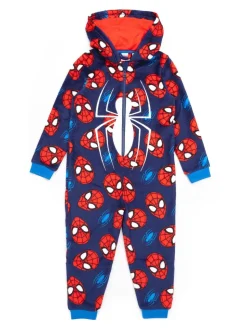 Bleu motif Spiderman - Vanilla Underground Polaire tout-en-un