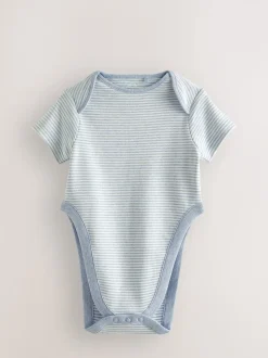 Bleu motif étoiles - Lot de 3 corps de dysplasie de la Hip Bébé Manches courtes