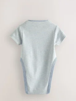 Bleu motif étoiles - Lot de 3 corps de dysplasie de la Hip Bébé Manches courtes