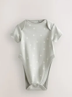 Bleu motif étoiles - Lot de 3 corps de dysplasie de la Hip Bébé Manches courtes