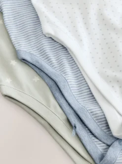 Bleu motif étoiles - Lot de 3 corps de dysplasie de la Hip Bébé Manches courtes