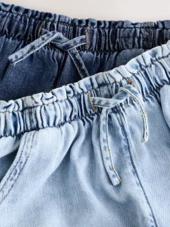 Bleu moyen - 100% Coton Denim Shorts 2 Lot (3-16ans)