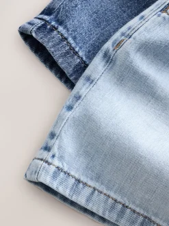 Bleu moyen - 100% Coton Denim Shorts 2 Lot (3-16ans)