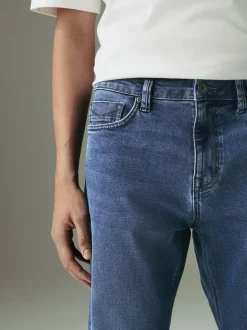 Bleu moyen - Ajustement droit - Jean Motionflex