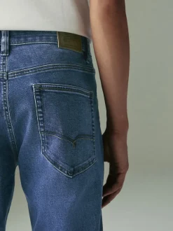 Bleu moyen - Ajustement droit - Jean Motionflex