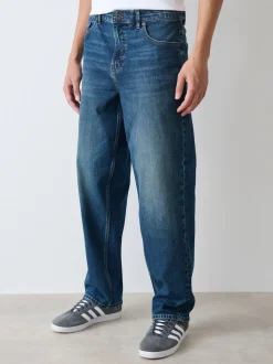 Bleu moyen - Coupe ample - extensible Denim Jeans