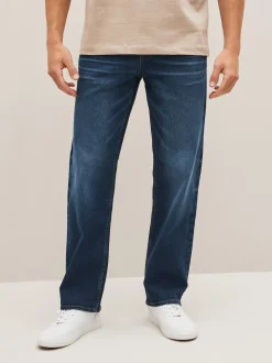 Bleu moyen - Coupe droite Essential Extensible Jeans