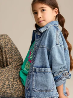 Bleu moyen - Denim Shacket (3-16ans)