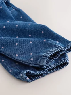 Bleu moyen - Ensemble chemise Denim et Pantalons à Carreaux (3mois-7ans)