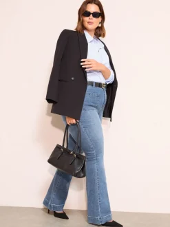 Bleu moyen - Friends Like These Jean évasé à poche haute