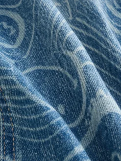 Bleu moyen - Jean ample imprimé SmileyWorld® (3-16ans)