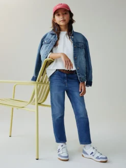 Bleu moyen - Jean extensible ajusté (3-16ans)