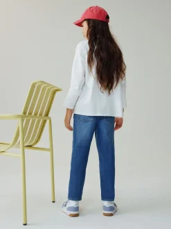 Bleu moyen - Jean extensible ajusté (3-16ans)