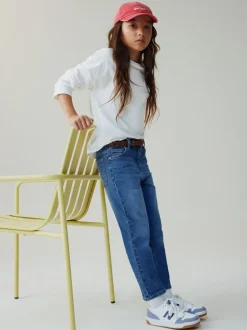 Bleu moyen - Jean extensible ajusté (3-16ans)