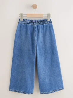 Bleu moyen - Jeans à jambes larges (6-16ans)