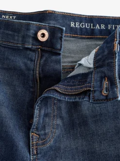 Bleu moyen - Jeansextensible classique coupe fuselée régulière