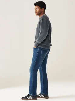 Bleu moyen - Lit 1 place - Coupe ajustée Classic Jeans extensibles