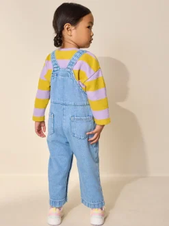 Bleu moyen - Salopette en denim (3mths-7yrs)