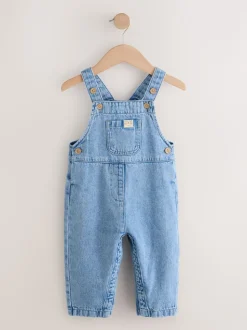 Bleu moyen - Salopette en denim (3mths-7yrs)