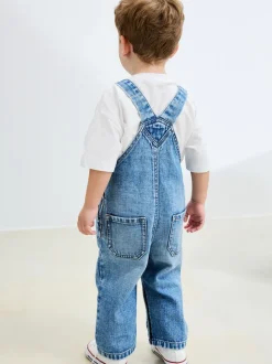 Bleu moyen - Salopette en denim (3mths-7yrs)
