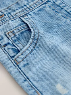 Bleu moyen - Salopettes Uni Denim (3mois-7ans)