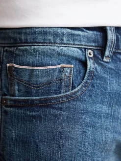 Bleu moyen - Slim Fit (Slim Fit) - Signature Selvedge jean Denim Jeans