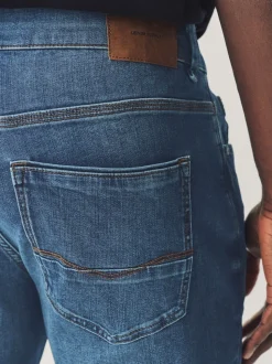 Bleu moyen - Slim Fit (Slim Fit) - extensible Denim Jeans