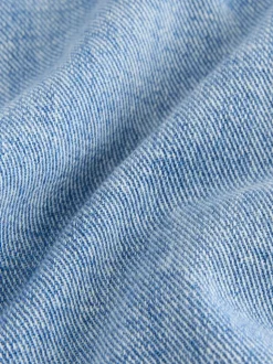 Bleu moyen - Surchemise à capuche en jean (3mois7ans)