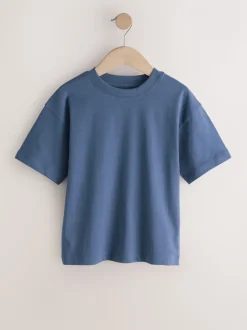 Bleu moyen - T-shirt Manches courtes (3-16ans)