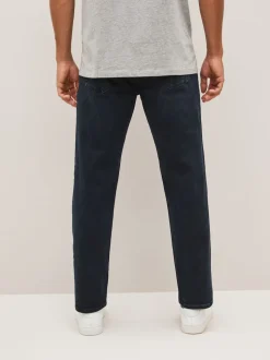 Bleu noir - Straight Fit Classic Jeans extensibles