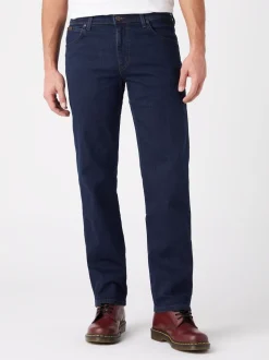 Bleu noir - Wrangler Jean droit Texas Authentic