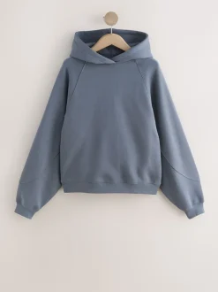 bleu pâle - Sweat à capuche épais coupe standard décontracté