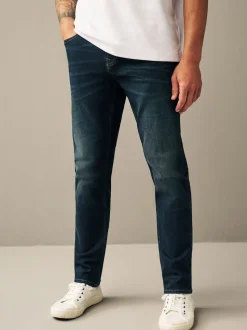 Bleu profond - Slim Fit (Slim Fit) - extensible Denim Jeans